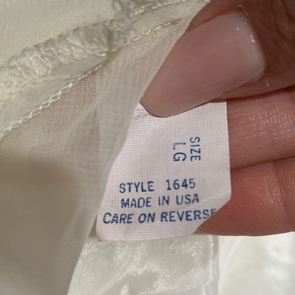 Vintage 80s Terry Russo Cream  Embroidered Teddy L - Picture 9 of 10